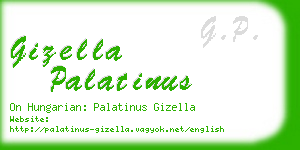 gizella palatinus business card